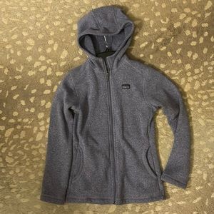 Girls Patagonia full zip sweater jacket with hood, size L (12)